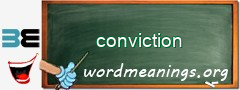 WordMeaning blackboard for conviction